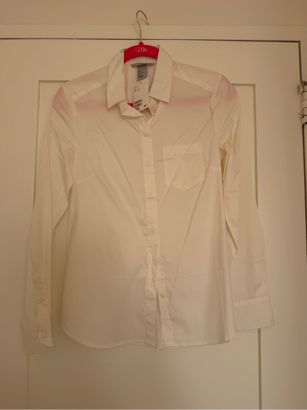 H&M Women's White Long-Sleeve Dress Shirt